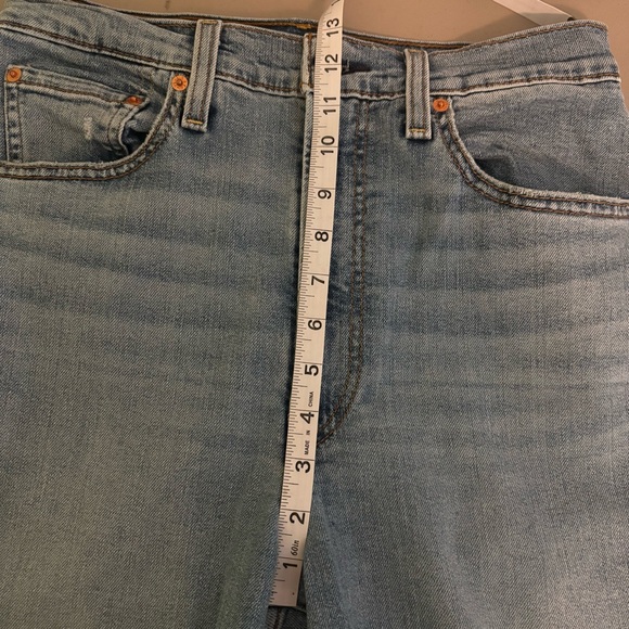 LEVIS Ribcage Bell flare denim Jeans high Rise Bell bottom light wash Sz 30 - Picture 12 of 14